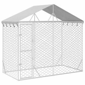 Padoc Exterior Oțel Galvanizat cu Acoperiș 3x1,5x2,5 m 2