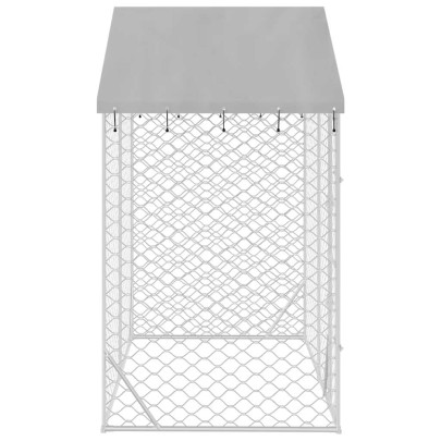 Padoc Exterior Oțel Galvanizat cu Acoperiș 3x1,5x2,5 m