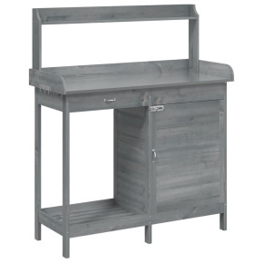 Masă Plantare cu Dulap - Lemn Brad Natural - 110x45x124 cm 2