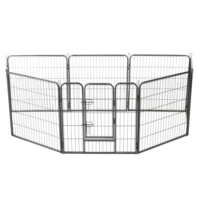 Țarc Câini Oțel 8 Panouri 80x80 cm - Livrare Gratuită