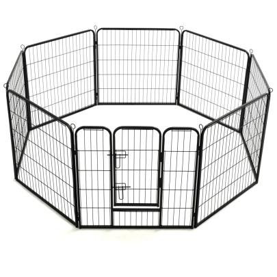 Țarc Câini Oțel 8 Panouri 80x80 cm - Livrare Gratuită