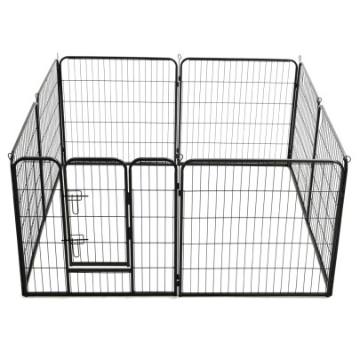 Țarc Câini Oțel 8 Panouri 80x80 cm - Livrare Gratuită