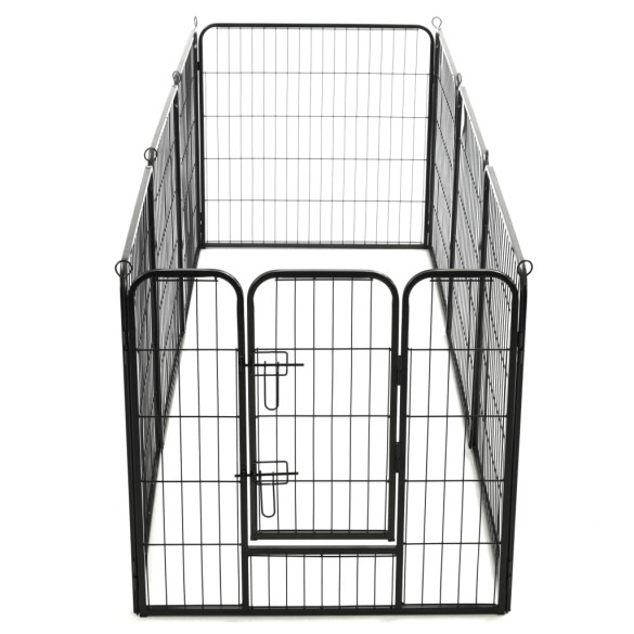 Țarc Câini Oțel 8 Panouri 80x80 cm - Livrare Gratuită