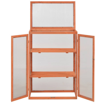 Seră lemn 75x47x109 cm - Livrare Gratuită