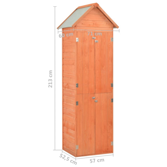 Șopron Grădină Lemn 71x60x213 cm - Depozitare Instrumente