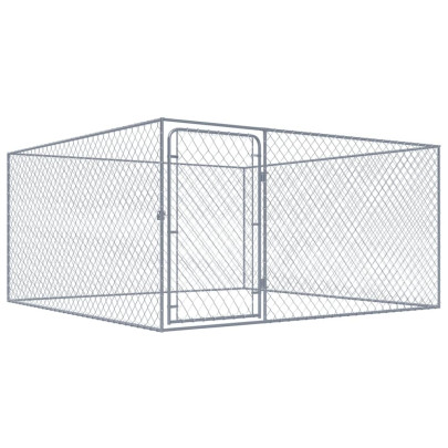 Padoc pentru câini de exterior - 2 x 2 x 1 m - oțel galvanizat