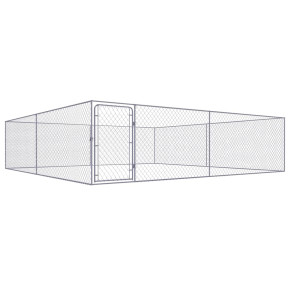 Padoc Câini Exterior 4x4m - Oțel Galvanizat | Gratuit