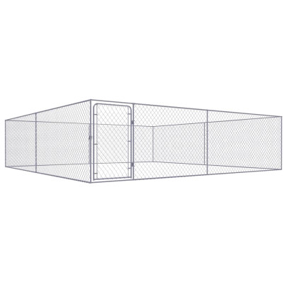 Padoc pentru câini de exterior - 4 x 4 x 1 m - oțel galvanizat