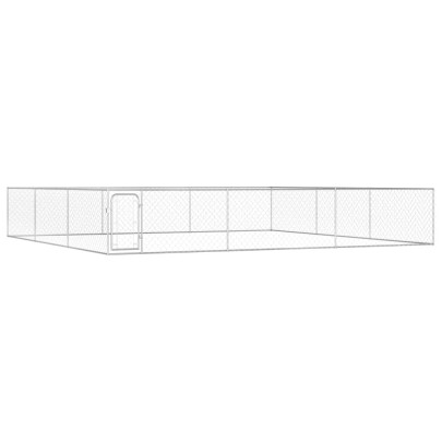 Padoc de exterior pentru câini - 6 x 6 x 1 m - oțel galvanizat