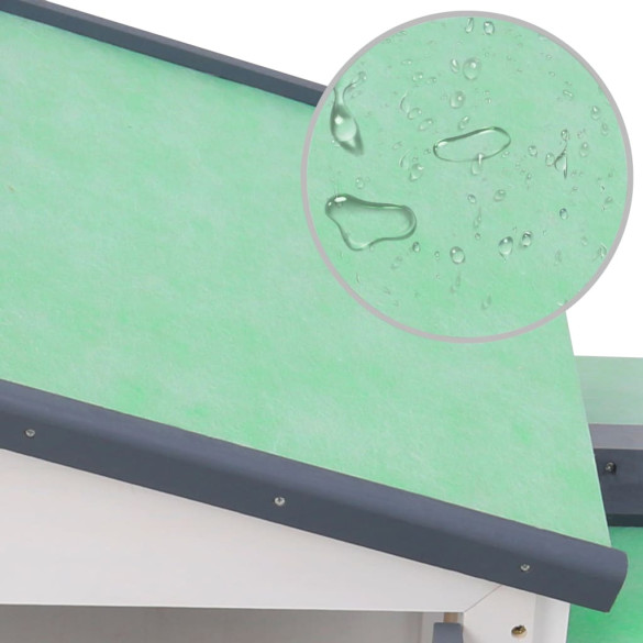 Cușcă Exterior Iepuri - Lemn Masiv, 2 Niveluri - Livrare Gratuită