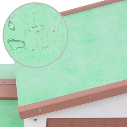 Cușcă Exterior Iepuri - Lemn Masiv, 2 Niveluri - Livrare Gratuită