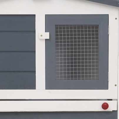 Cușcă Mare Iepuri Exterior - Lemn Masiv, 204x45x85 cm