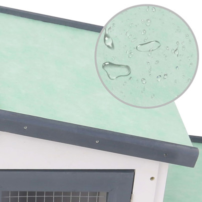 Cușcă Mare Iepuri Exterior - Lemn Masiv, 204x45x85 cm