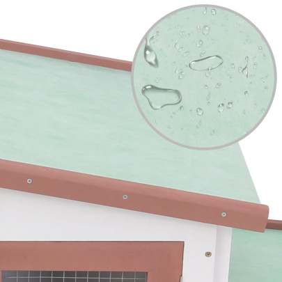 Cușcă Mare Iepuri Exterior - Lemn Masiv, 2 Niveluri | Livrare Gratuită