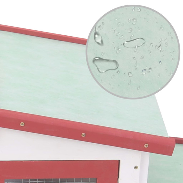 Cușcă Exterior Iepuri - Lemn Masiv, 2 Niveluri - Livrare Gratuită