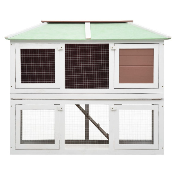 Cușcă 2 Niveluri pentru Iepuri - Lemn Rezistent - Livrare Gratuită