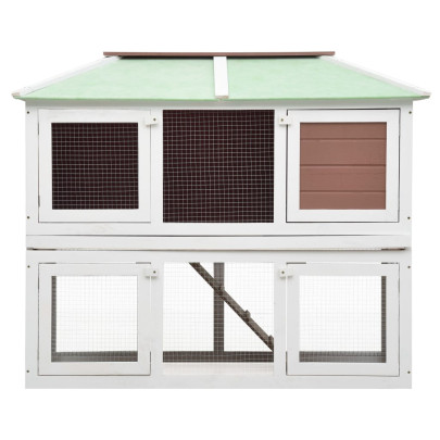 Cușcă 2 Niveluri pentru Iepuri - Lemn Rezistent - Livrare Gratuită