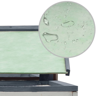 Cușcă Iepuri Lemn Masiv - 310x70x87 cm - Gri