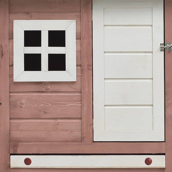 Coteț Păsări Cafeniu - Lemn Masiv Pin & Brad - 170x81x110 cm