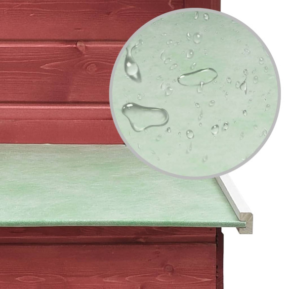 Coteț Păsări Roșu - Lemn Masiv Pin & Brad - 170x81x110 cm