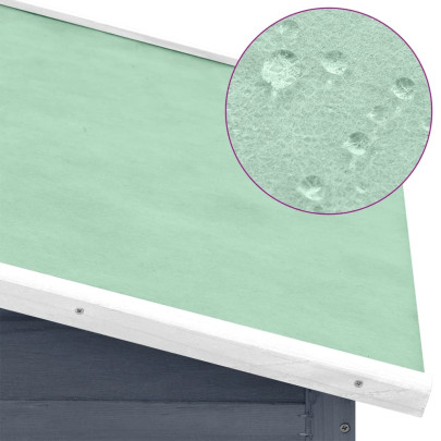 Coteț Găini Premium - Lemn Brad, Gri-Alb | Livrare Gratuită