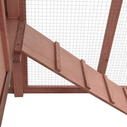 Coteț de păsări cu cuibar - Cafeniu și alb - Lemn masiv