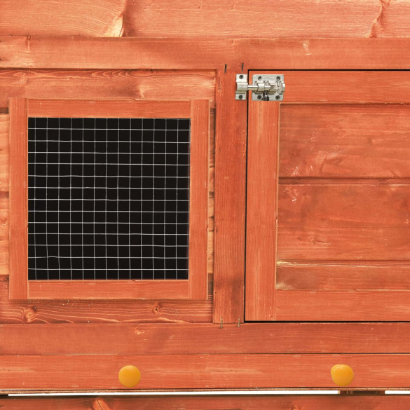 Cușcă Iepuri Lemn Masiv - 140x63x120 cm - Livrare Gratuită