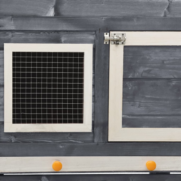 Cușcă Iepuri Lemn Masiv - 140x63x120 cm | Livrare Gratuită