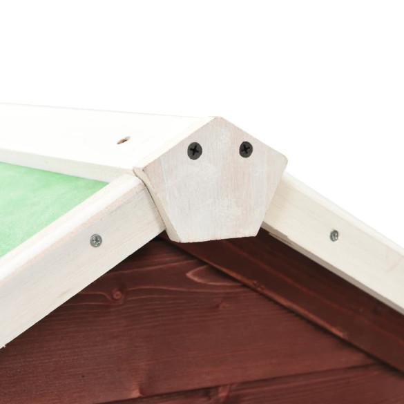 Cușcă Iepuri Lemn Masiv Brad - 140x63x120 cm cu 2 Niveluri