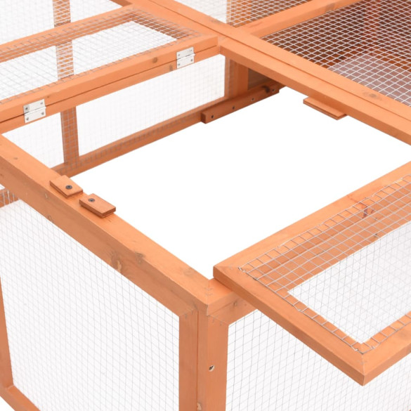 Cușcă Grădină Lemn Masiv pentru Animale - 150x100x50 cm