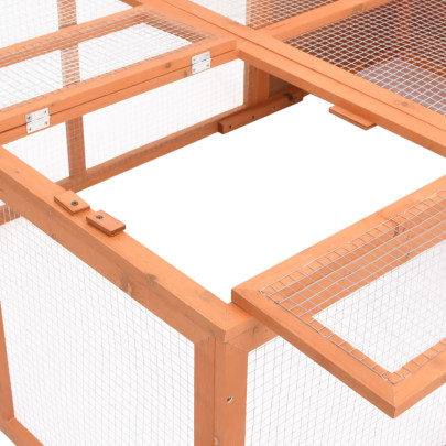 Cușcă Grădină Lemn Masiv pentru Animale - 150x100x50 cm