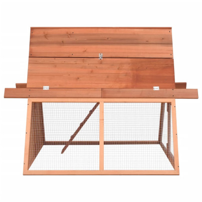 Cușcă Iepuri Lemn Masiv 152x127x109 cm | Livrare Gratuită