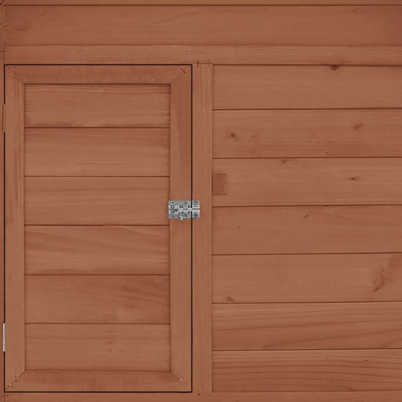 Coteț Găini Lemn Brad 150x96x110 cm - Cafeniu/Alb