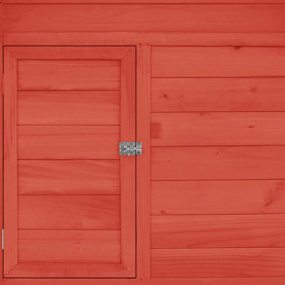 Coteț Găini Lemn Masiv - Roșu/Alb - 150x96x110 cm - Livrare Gratuită