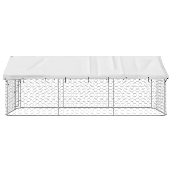 Padoc Câini Exterior cu Acoperiș 400x200x150cm | Livrare Gratuită