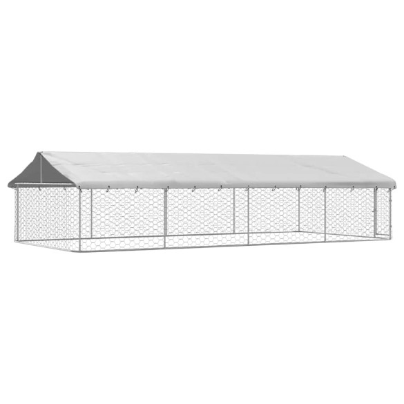 Padoc Câini Exterior cu Acoperiș 600x300x150 cm - Livrare Gratuită