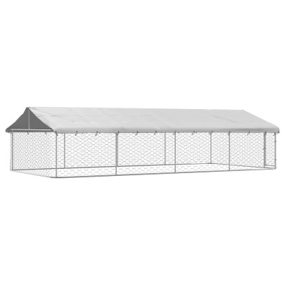 Padoc Câini Exterior cu Acoperiș 600x300x150 cm - Livrare Gratuită