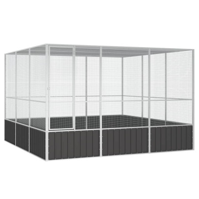 Colivie păsări antracit 302,5x324,5x211,5 cm cm oțel galvanizat