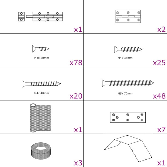 Coteț Metalic Găini - 268x100x190 cm | Livrare Gratuită