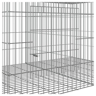 Cușcă Iepuri 4 Camere 217x79x54 cm - Fier Galvanizat