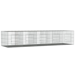 Cușcă Iepuri 217x79x54 cm - Fier Galvanizat | Livrare Gratuită 2