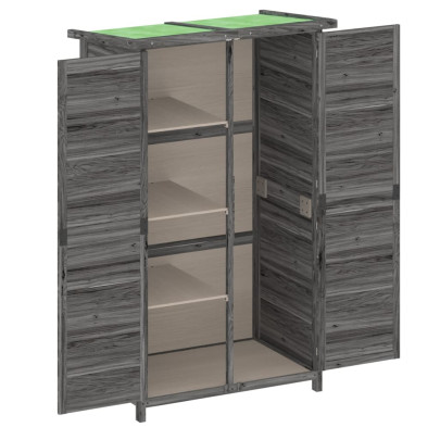 Magazie Unelte Grădină Gri 83x57x140cm Lemn Masiv Pin