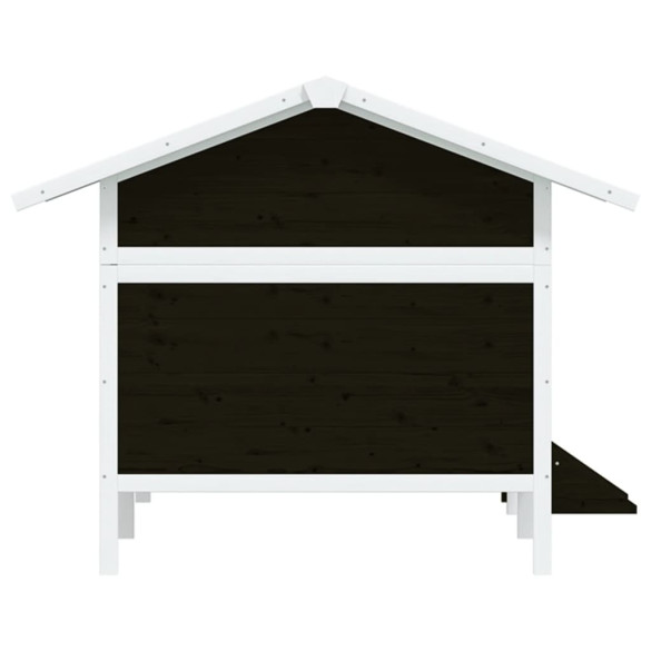 Cușcă Câini Lemn Masiv Pin 159x120x88,5 cm - Gri