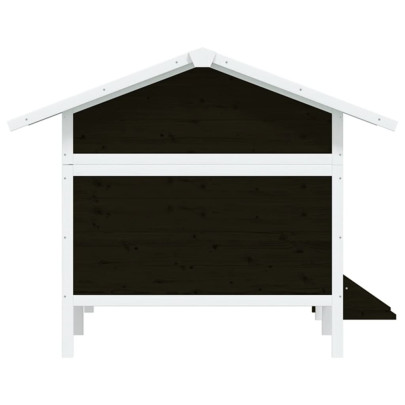 Cușcă Câini Lemn Masiv Pin 159x120x88,5 cm - Gri