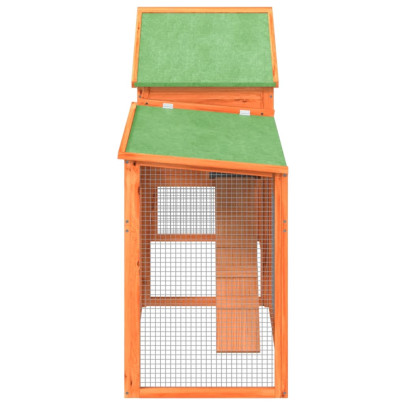 Cușcă Iepuri Lemn Masiv Pin 185x60x109 cm - Livrare Gratuită