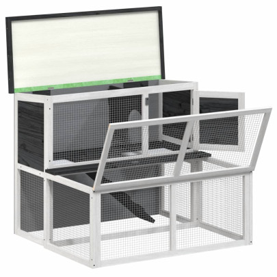 Cușcă Iepuri Exterior - Lemn Masiv Pin - 102x90x84,5 cm