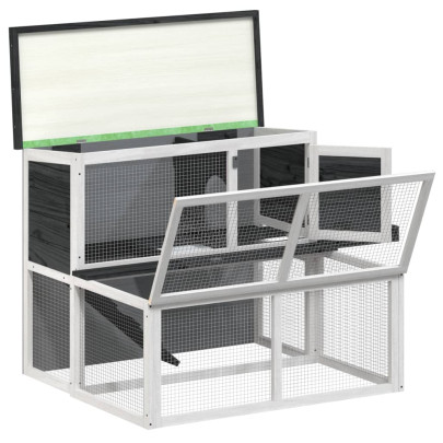 Cușcă Iepuri Exterior - Lemn Masiv Pin - 102x90x84,5 cm