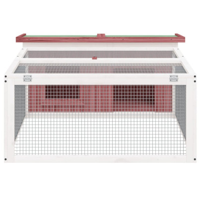 Cușcă Iepuri Lemn Masiv - 117x97x47cm - Livrare Gratuită