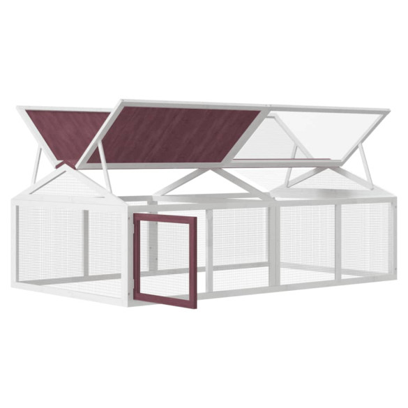 Cușcă Exterior Animale Mici din Lemn Masiv 200x112cm