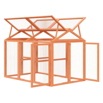 Cușcă Exterior Lemn Masiv de Pin pentru Animale - Livrare Gratuită